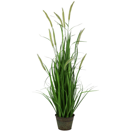 36" Potted Green Artificial Onion Grass Plant - IMAGE 1