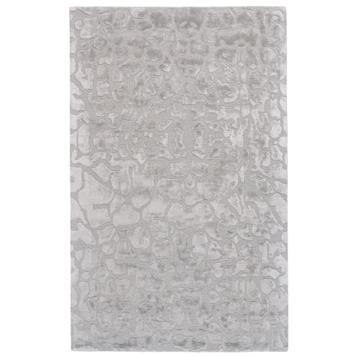 2' x 3' Gray Lustrous Tufted Abstract Rectangular Area Throw Rug - IMAGE 1