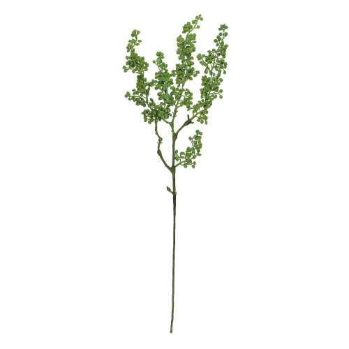 27" Artificial Long Stem Green Weeping Seed 5 Tip Branch Spray - IMAGE 1