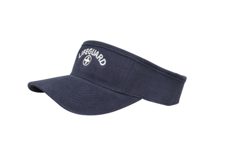 11" White and Navy Blue Kemp USA Visor Lifeguard and Cross Logo Cap with Embroidery - IMAGE 1