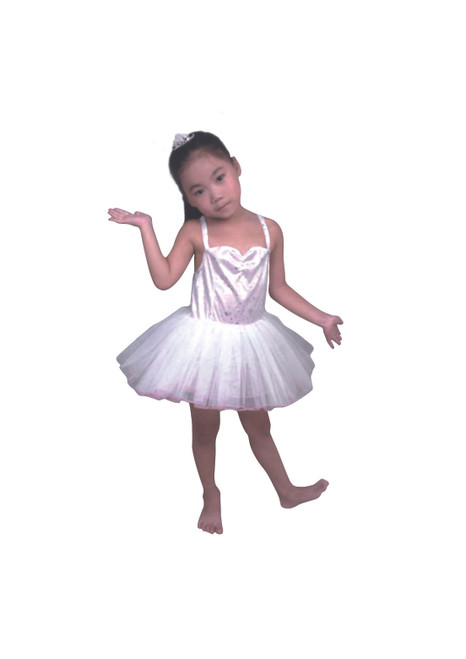 Pink Shiny Ballerina Tutu Girls Children Halloween Costume - Ages 4-6 Years - IMAGE 1