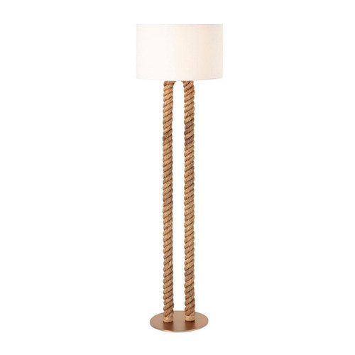 61" Brown and Beige Trieste Rope Floor Lamp - IMAGE 1
