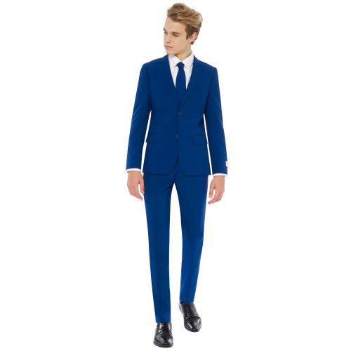 Navy Blue Classic Royale Boy Teen Slim Fit Suit - 12Y - IMAGE 1