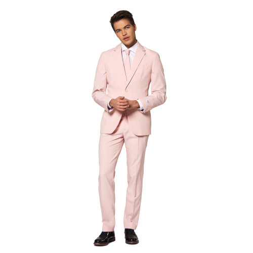 Pink Lush Blush Classic Men's Adult Slim Fit Prom Suit - US42 - IMAGE 1