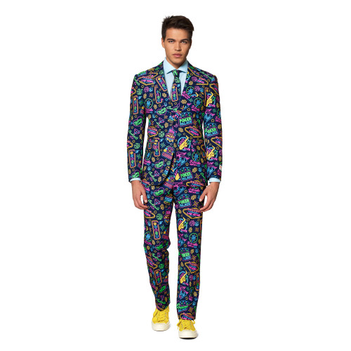 Blue and Green Las Vegas Themed Casino Men's Adult All Year Suit - US46 - IMAGE 1