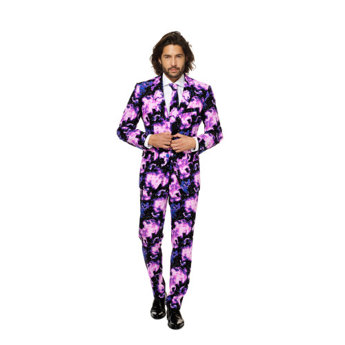 Blue and Purple Galaxy Guy Men Adult All Year Space Suit - US46 - IMAGE 1