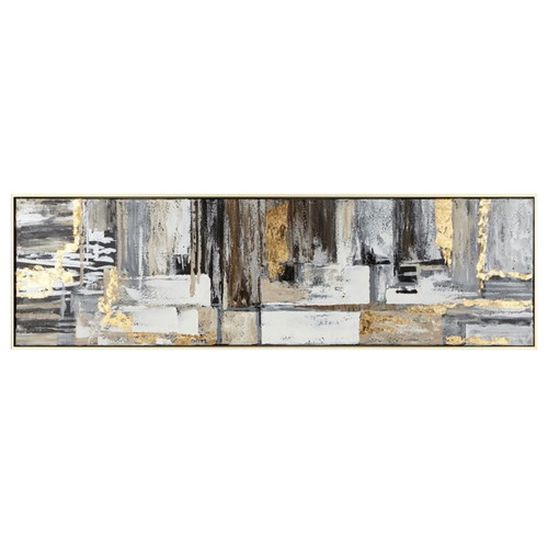 71” Deacon Abstract Pattern Framed Oil Painting Wall Decoration - IMAGE 1