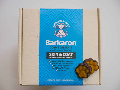 16pc Blue Barkaron Super Healthy Decadent Doggie Desserts with Himalayan River Trout 6.5" - IMAGE 1