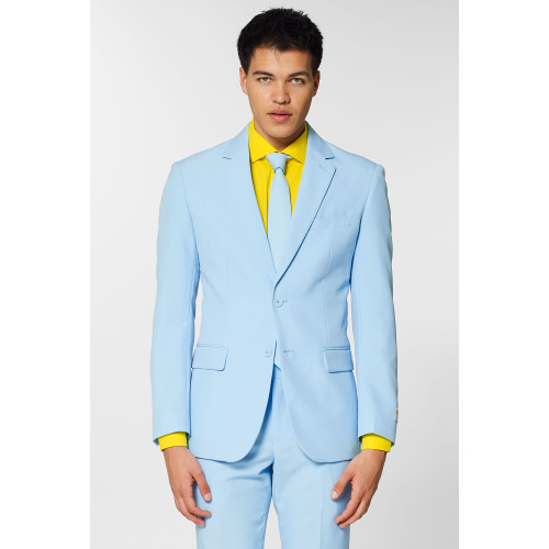 Blue Cool Classic Men's Adult Slim Fit Prom Suit - US48 - IMAGE 1