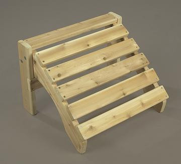 22" Natural Cedar Over-Sized Wooden Adirondack Ottoman - IMAGE 1