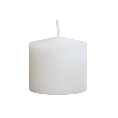 Set of 72 White Molded Wax Unscented Votive Candles 1.5” - IMAGE 1