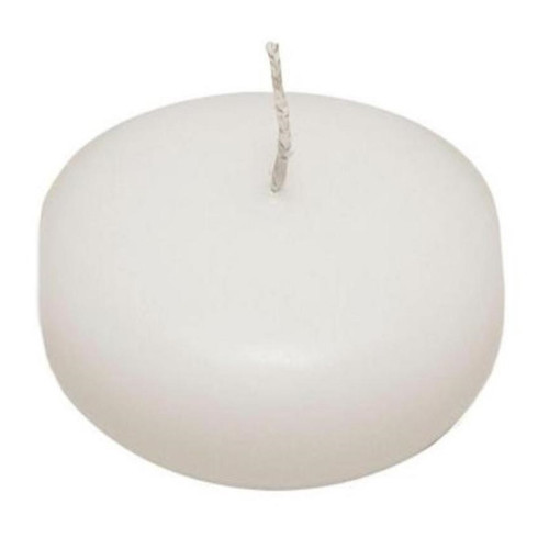 Pack of 12 White Round Small Unscented Floating Candle - IMAGE 1