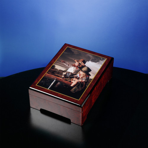 8.25' Decorative "Deputies" Music Box Jewelry Holder - IMAGE 1