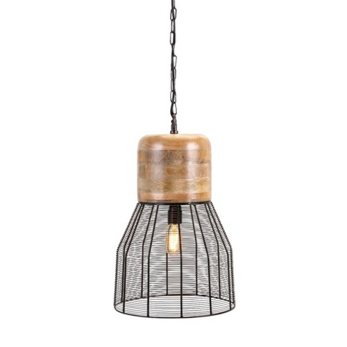 20" Brown and Black Shade Contemporary Style Pendant Light - IMAGE 1