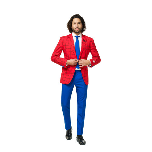 Red and Blue Spider-Man Men Adult Suit - Medium - IMAGE 1