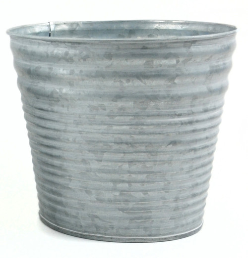 4.25" Galvanized Finish Cylindrical Tall Container - IMAGE 1