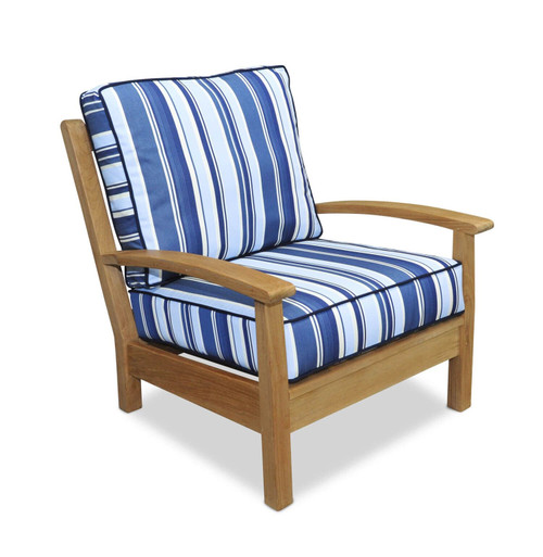 35" Teak Deep Seating Sofa Chair with Cushion - IMAGE 1