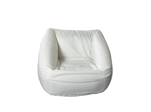 41” White Inflatable Outdoor Patio Lounge Chair with Cover - IMAGE 1