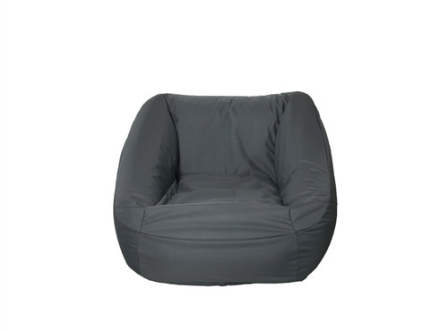 41” Dark Gray Inflatable Outdoor Patio Lounge Chair with Cover - IMAGE 1