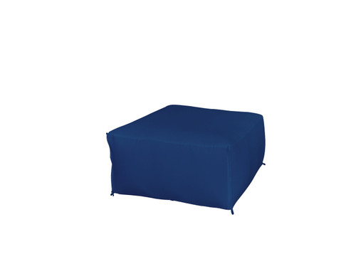 28” Large Blue Square Inflatable Indoor and Outdoor Patio Ottoman - IMAGE 1