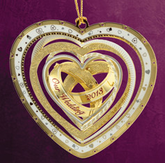 2.5" Collectible Keepsakes "2013" Our Wedding Christmas Ornament - IMAGE 1