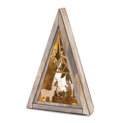 LED Lighted Nativity Scene Christmas Tabletop Decoration - 12" - IMAGE 1
