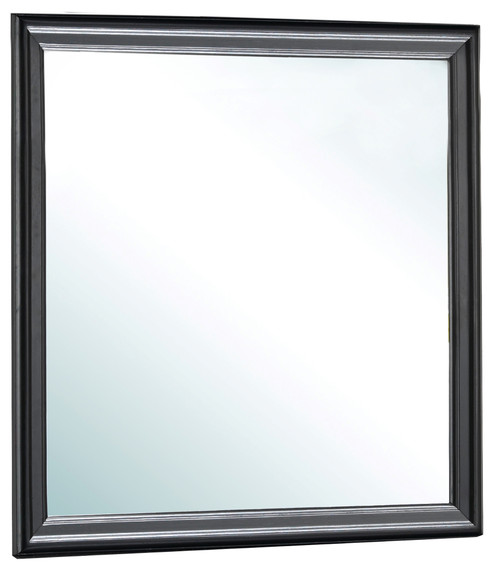Wooden Framed Dresser Mirror - 38" - Black - IMAGE 1