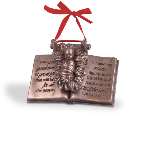 The Word Baby Jesus Christmas Ornament - Bronze - 3.5" - IMAGE 1