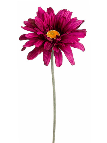 Gerbera Daisy Flower Artificial Stem Spray - 27" - Violet - Set of 12 - IMAGE 1