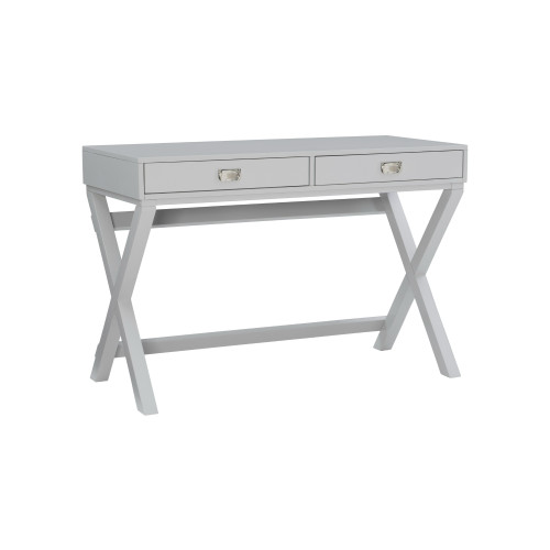 Campaign Style Writing Desk - 44" - Gray - IMAGE 1