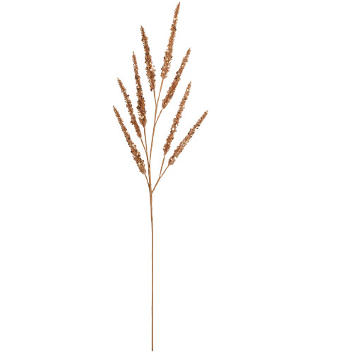 Glitter and Sequin Artificial Leaf Sprigs Christmas Spray - 34" -  Rose Gold - IMAGE 1