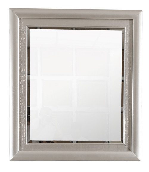 Rectangular Wooden Framed Dresser Mirror - 46" - Silver - IMAGE 1