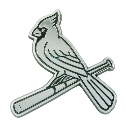 MLB St. Louis Cardinals 3D Emblem Exterior Auto Accessory - 3.25" - Silver and Black - IMAGE 1