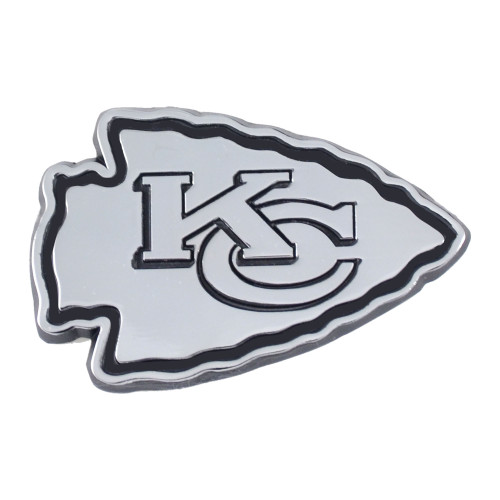 NFL Kansas City Chiefs Chrome Emblem Exterior Auto Accessory - 3" - IMAGE 1