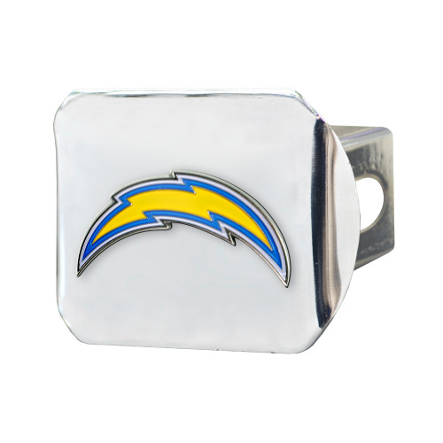 Los Angeles Chargers NFL Chrome Automobile Hitch Cover - 4” - IMAGE 1