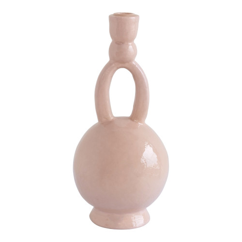 Hand Crafted Paradiso Taper Candle Holder - 9" - Orange - IMAGE 1