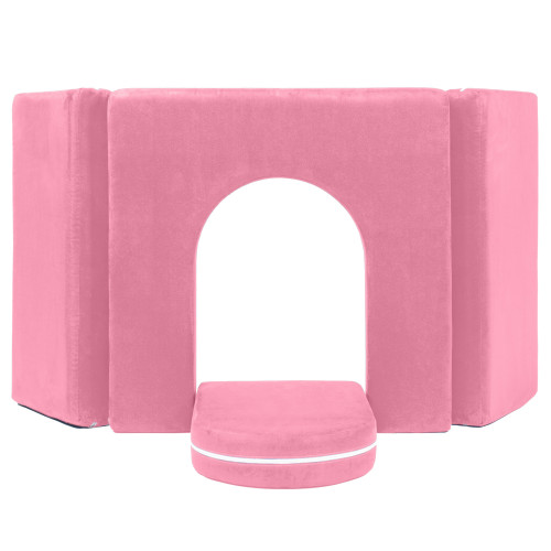 Kids Trifold Wall and Drawbridge Castle Gate Barricade - 64" - Pink - IMAGE 1