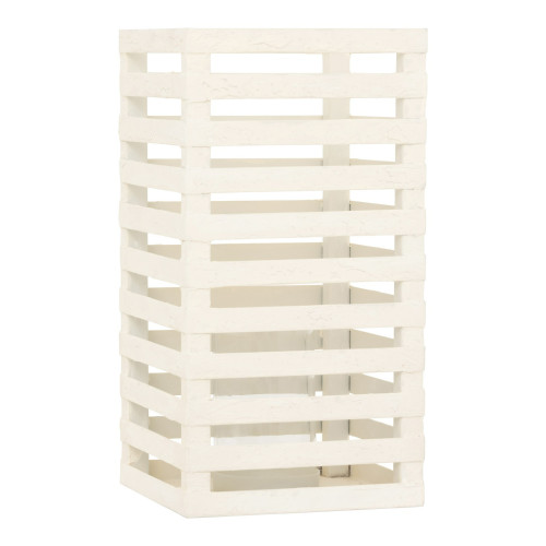 Hurricane Outdoor Candle Lantern - 15.5" - Beige - IMAGE 1