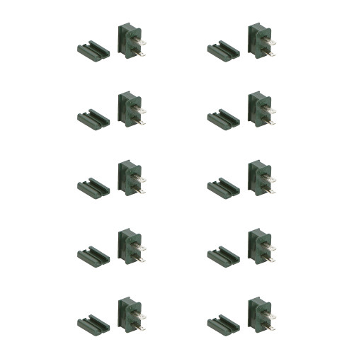 Green Male Quick Zip Plug For SPT-2 - 18 Gauge Wire - 8 Amps - Pack of 10 - IMAGE 1