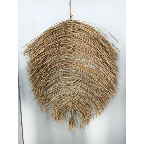 Boho Hanging Leaf Wall Decoration - 31.5” - Brown - IMAGE 1