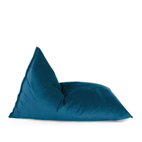 Large Ecogami Velvet Bean Bag Cover - 51" x 35.25" - Turquoise - IMAGE 1