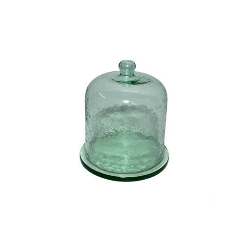 Cake Display Serving Board with Glass Dome - 6.75" - Green - IMAGE 1