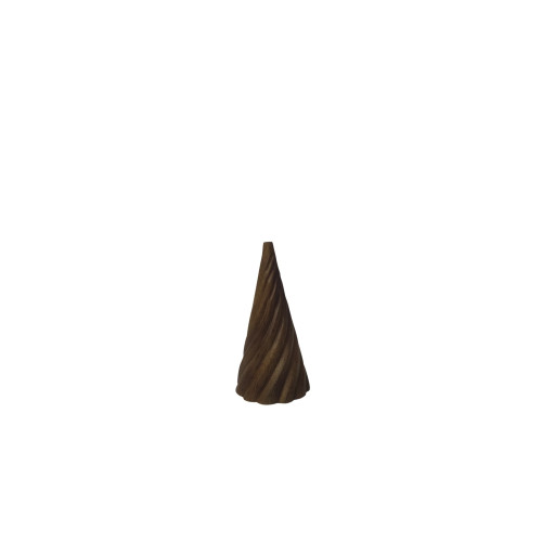 Medium Mango Wood Wavy Christmas Tree - 5.5" - Brown - IMAGE 1