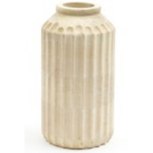 Large Bleached Mango Wood Vase - 14" - Beige - IMAGE 1