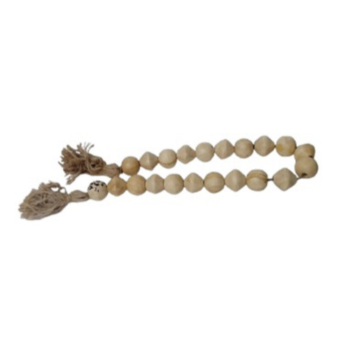 Beaded Mango Wood Garland with Tassels - 3.5' x 1.5" - IMAGE 1