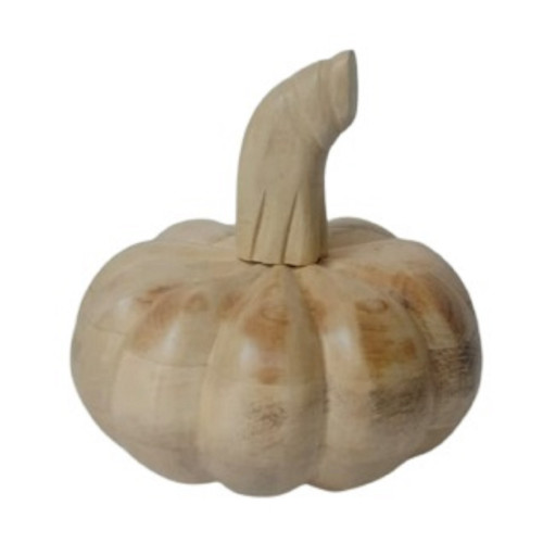 Small Pumpkin Fall Harvest Tabletop Decoration - 7.5" - Beige - IMAGE 1