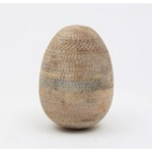 Medium Whitewashed Enchanted Easter Egg Decoration - 6” - Brown - IMAGE 1