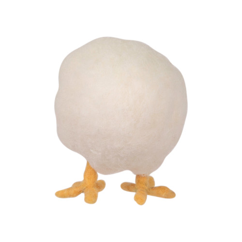 Hatching Egg Baby Spring Chick Easter Figurine 4.5" Yellow & White