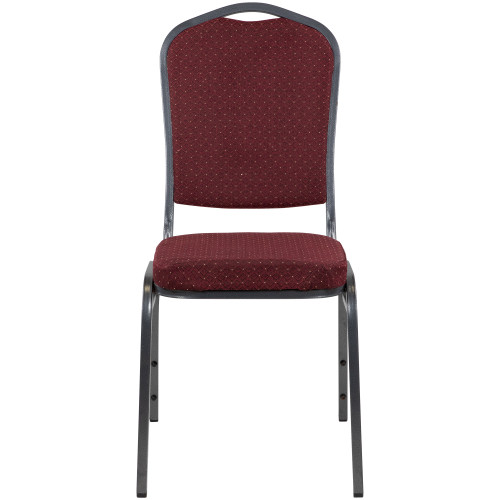 Crown Back Stackable Banquet Chairs - Red - Set of 2 - IMAGE 1