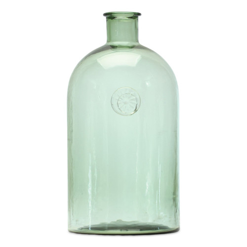 Glass Bottle Neck Vase - 12" - Sage Green - IMAGE 1